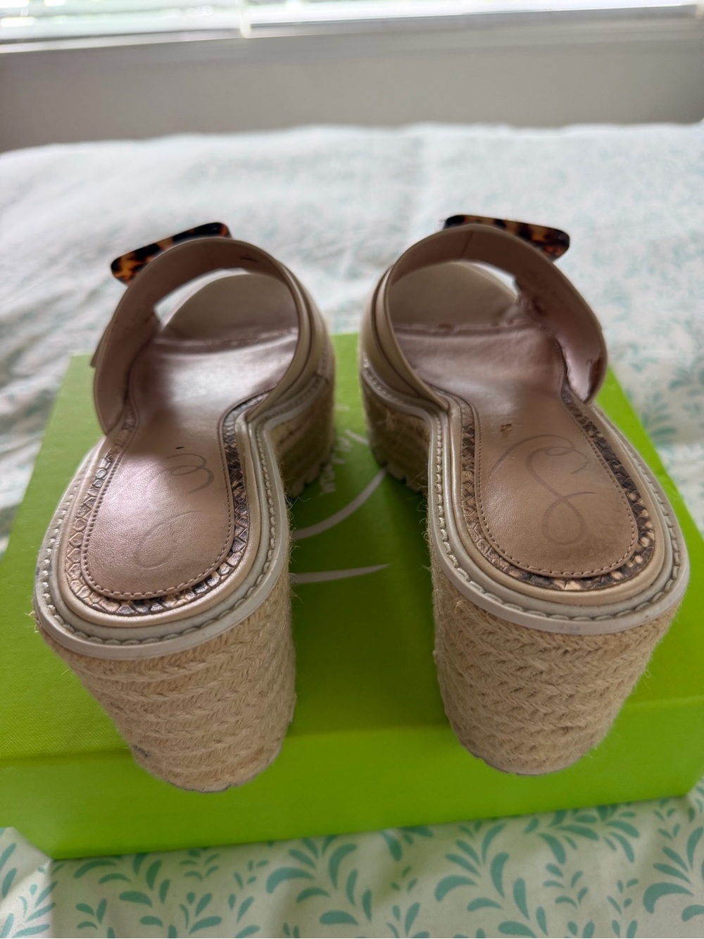 Sam Edelman Liv Sand Leather Platform Slide — Cream - Picture 8 of 8